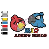 Rio Angry Birds Embroidery Design